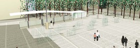 square and underground parking, carrara, renovation